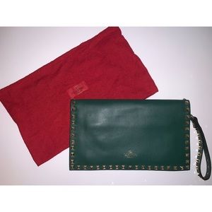Garavani Valentino Green Clutch